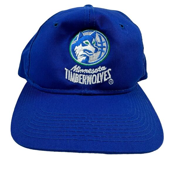 NBA Vintage Minnesota Timberwolves Mens Hat Cap OS Adjustable Snapback Blue - Picture 1 of 8